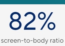 82% Body to Screen Ratio